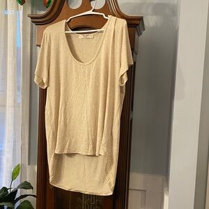 Three Bird Nest Cream Short Sleeve Top